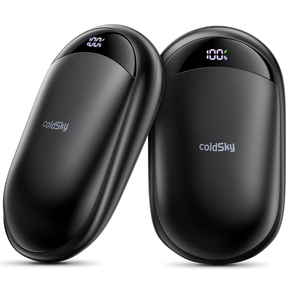 coldSky Hand Warmers Rechargeable 2 Pack Magnetic Electric Hand Warmer with Digital Display, Portable Pocket Hand Warmer